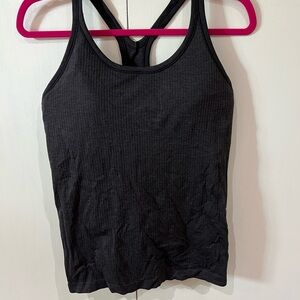 lululemon athletica Black Ribbed Tank Top